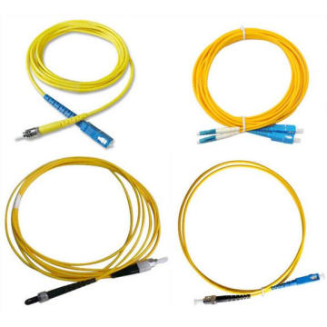 Cable dúplex monomodo De Fibra Optica con conectores LC / Sc / FC / St / SMA
